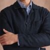 Navy Eirinn Linen Chore Jacket