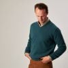 Hunter Green Lambswool V-Neck Jumper