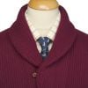 Burgundy 4 Ply Lambswool Cardigan