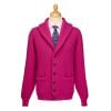 Berry Pink 4 Ply Lambswool Cardigan