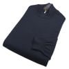 Navy 1/4 Zip Fine Wool Jumper