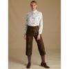 T.Ba Khaki York Faux Leather Trousers