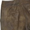 T.Ba Khaki York Faux Leather Trousers