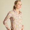 Lemon Blossom Crepe de Chine Shirt made with Liberty Fabric