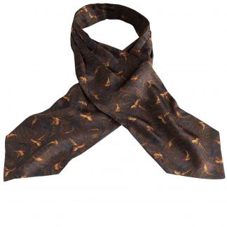 Cordings Bronze Pheasant Silk Cravat Main Image
