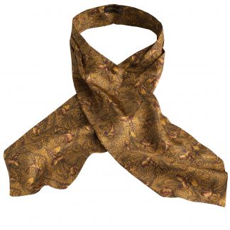 Cordings Gold Pheasant Silk Cravat Main Image