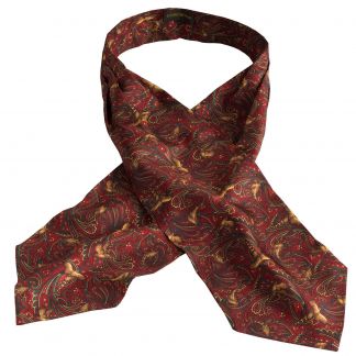 Cordings Red Pheasant Silk Cravat Main Image