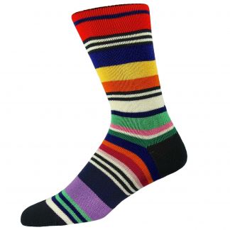 Cordings Multi coloured Striped Carnival Sock Main Image