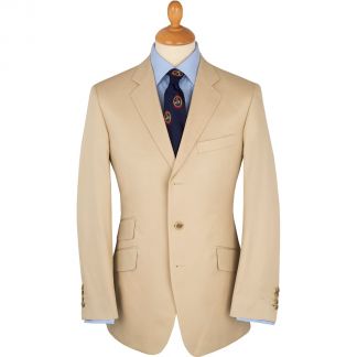 Cordings Khaki Cotton Gabardine Drill Suit Jacket Main Image