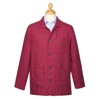 Cordings Wine Monty Vintage Linen Jacket Main Image