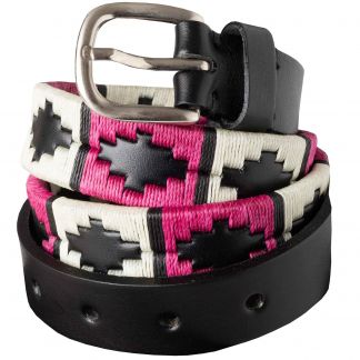 Cordings Pink White Argentinian Polo Belt Main Image