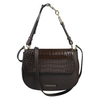 Cordings Chocolate Leather Saddle Bag Main Image