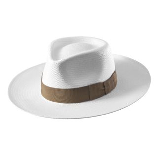 Cordings Taupe Panama Contrast Band Hat Main Image