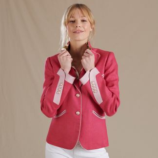 Cordings Pink Linen Riviera Jacket Dif ferent Angle 1