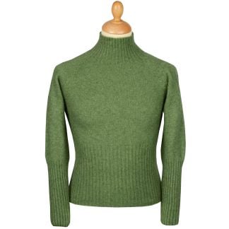 Cordings Soft Green Possum Turtleneck Sweater Main Image