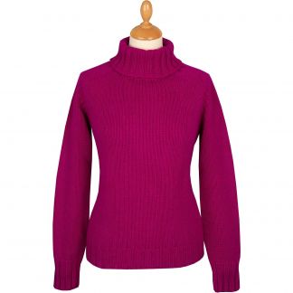 Cordings Pink Geelong Chunky Roll Neck Main Image
