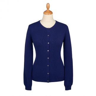 Cordings Navy Blue Cashmere Cardigan Different Angle 1