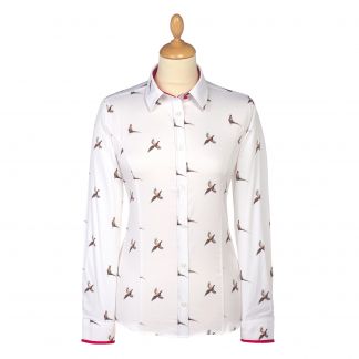 Cordings Pheasant In Flight Cotton Shirt Main Image