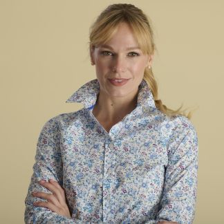Cordings Merrifield Botanical Shirt made with Liberty Fabric  Dif ferent Angle 1