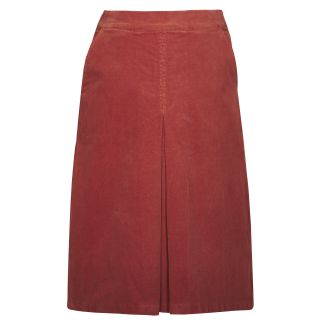 Cordings Rust Needlecord Pleated Skirt Main Image