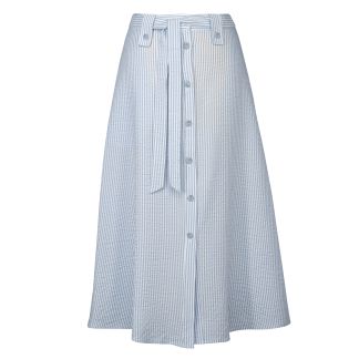 Cordings Stripe Seersucker A-Line Skirt Main Image