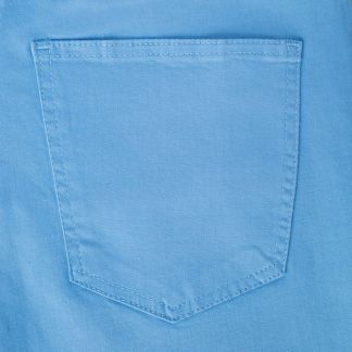 Cordings Blue Stretch Cotton Slim Leg Trousers Different Angle 1