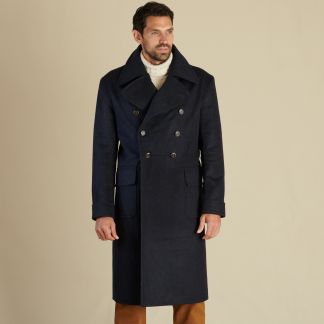 Cordings Navy Charcoal Coldstream Loden Coat Dif ferent Angle 1