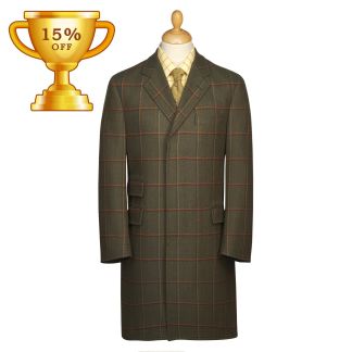 Cordings Elgin Check Tweed Overcoat Main Image