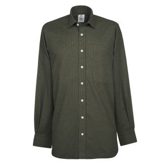 Cordings Olive Puppy Tooth Check Shirt Dif ferent Angle 1