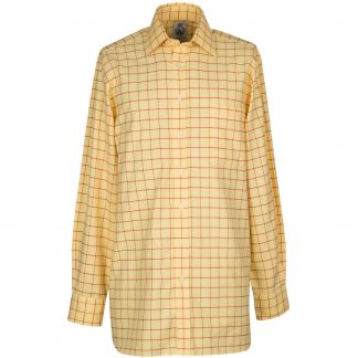 Cordings Yellow and Red Check Medium Tattersall Shirt Dif ferent Angle 1