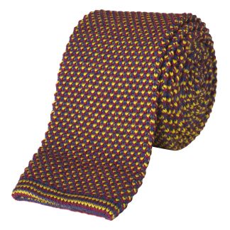 Cordings Grey Fox Tri-Colour Knitted Tie Main Image