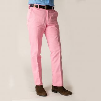 Cordings Zip Fly Pink Chino Trousers Dif ferent Angle 1