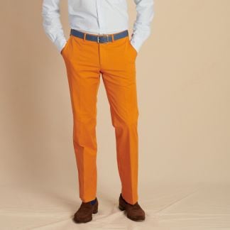 Cordings Tangerine Summer Gabardine Trousers Dif ferent Angle 1