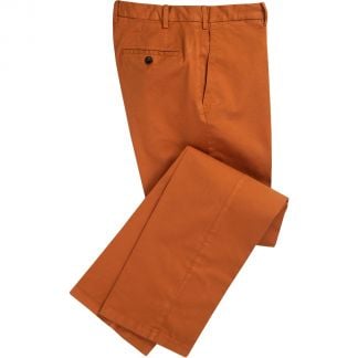 Cordings Red Rust Gabardine Trousers Main Image