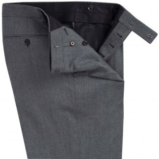 Cordings Grey Summer Flannel Pleated Trousers Dif ferent Angle 1