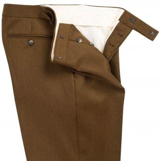 Cordings Khaki English Whipcord Side Adjuster Trousers Dif ferent Angle 1