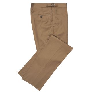 Cordings Dark Khaki Cotton Gabardine Drill Suit Trousers Main Image
