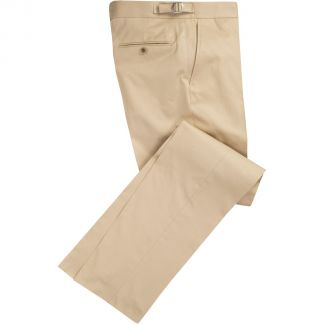 Cordings Khaki Cotton Gabardine Drill Suit Trousers Main Image