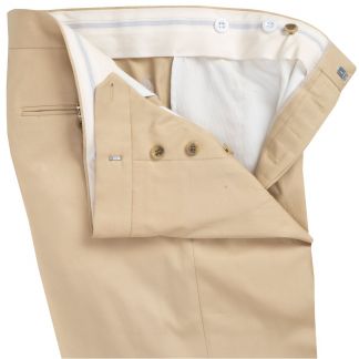Cordings Khaki Cotton Gabardine Drill Suit Trousers Dif ferent Angle 1