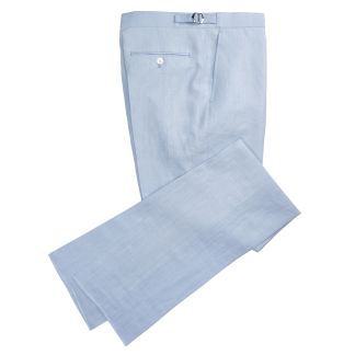 Cordings Pale Blue Bambridge Linen Trousers Main Image