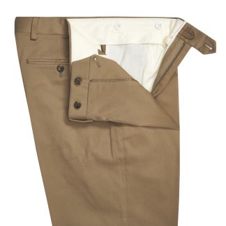 Cordings Khaki Lightweight Chino Trousers Dif ferent Angle 1