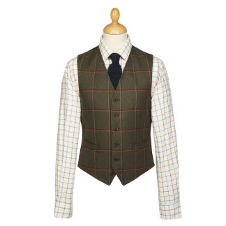 Cordings Elgin Check Tweed Waistcoat Main Image