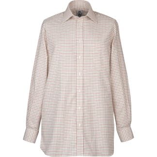 Cordings Leaf Wine Small Tattersall Shirt Dif ferent Angle 1