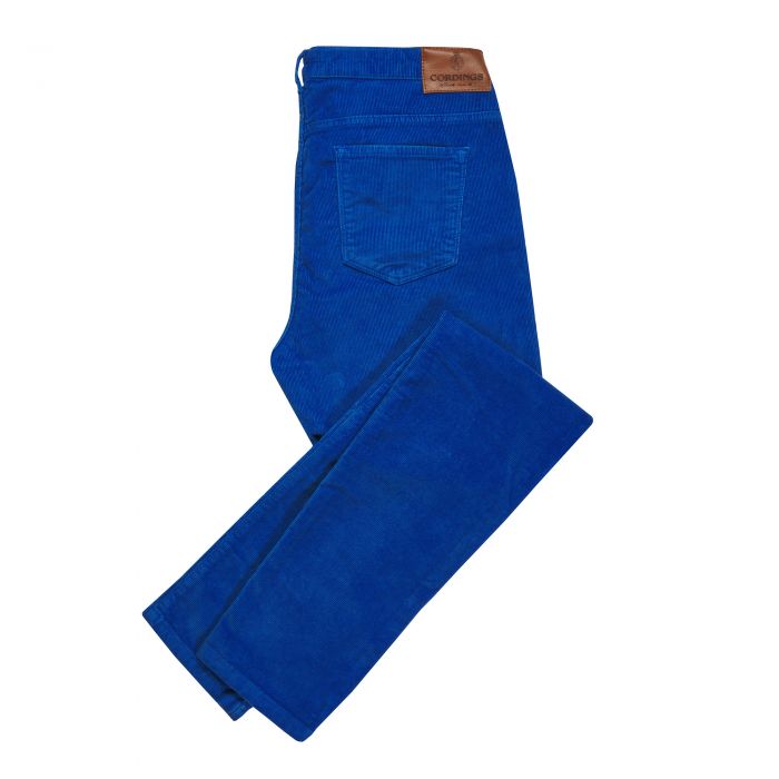 cobalt blue corduroy trousers