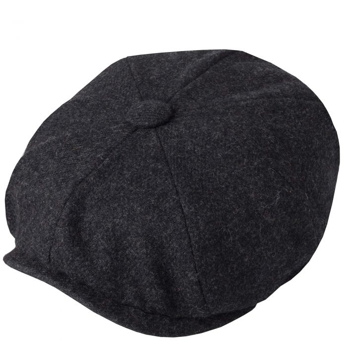 Charcoal Grey Tweed Redford Curved Cap
