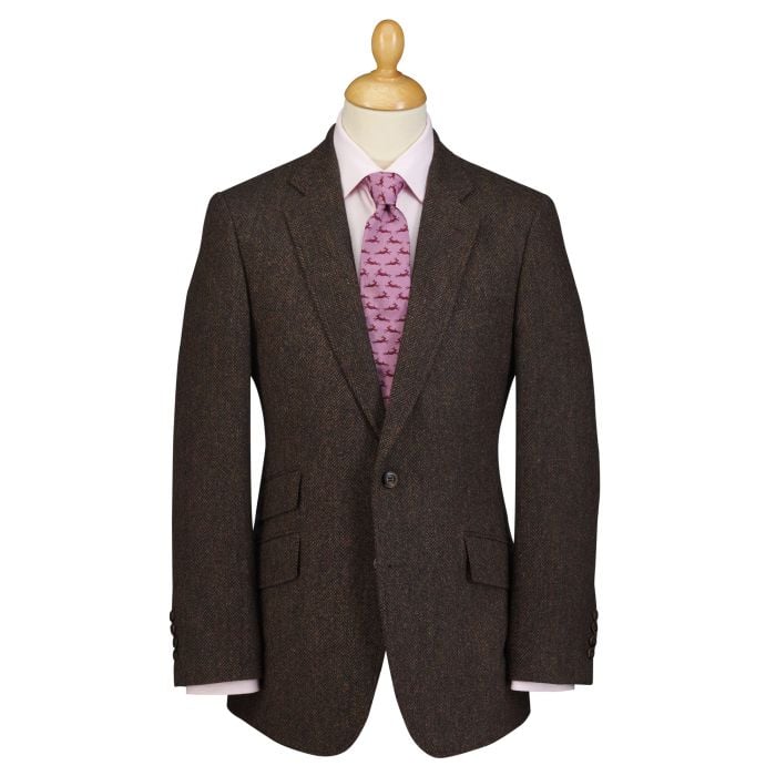 Brown Shetland Herringbone Blazer
