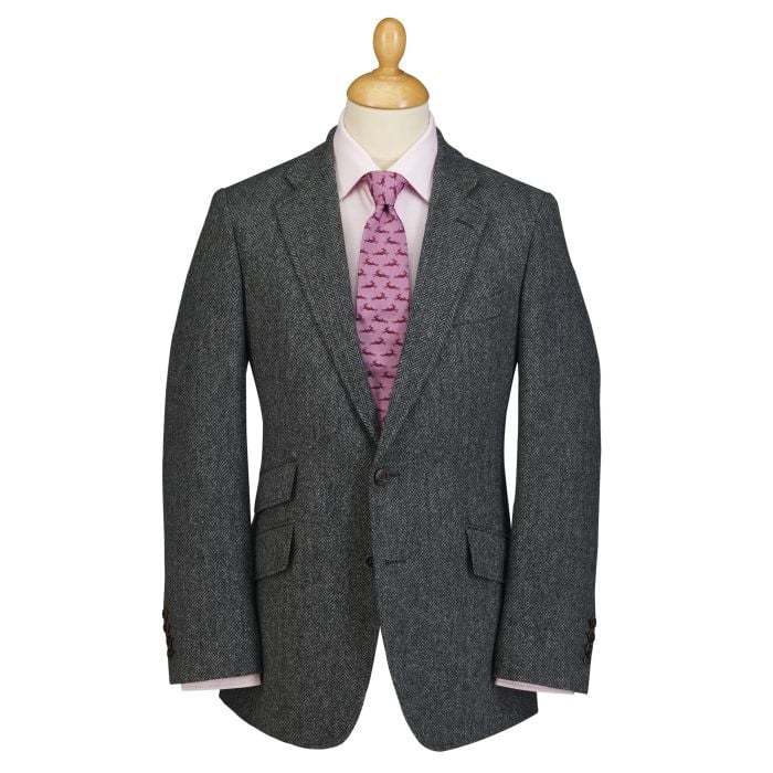 Grey Shetland Herringbone Blazer