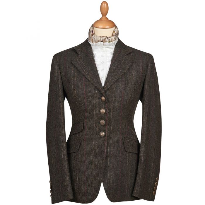 Brown T.ba Tweed Double Vent Jacket