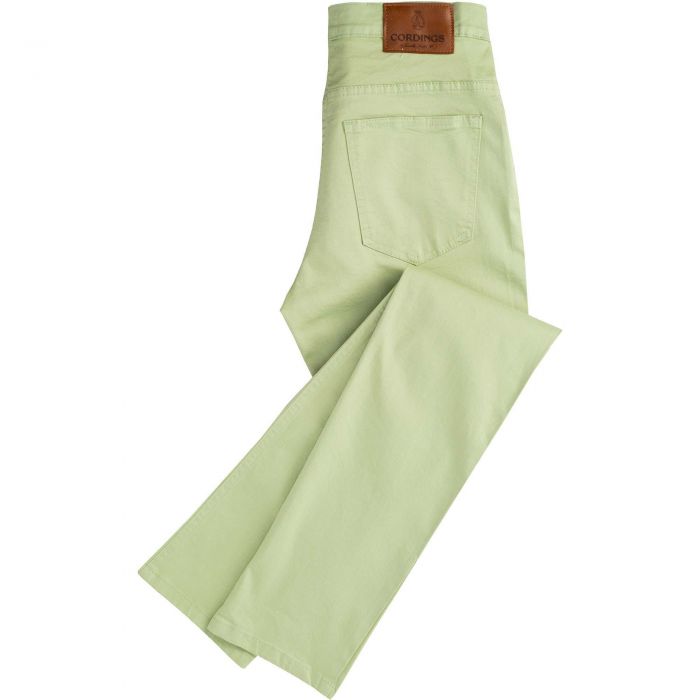Lime Stretch Cotton Slim Leg Trousers 