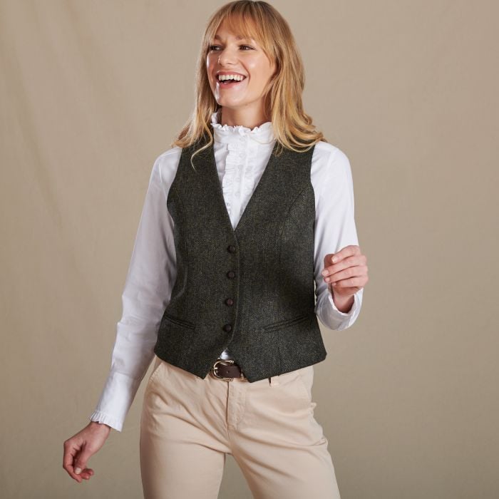 Green Wetherby Tweed Tailored Waistcoat